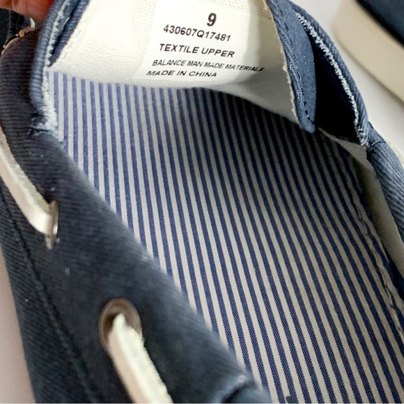 Eddie Bauer Men’s Boat Shoes Navy Blue Canvas Size 9 - Picture 3 of 7